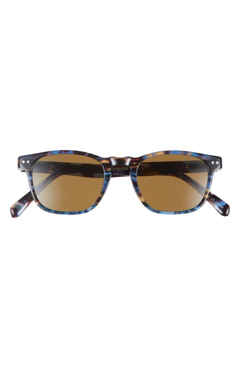 Old Sport 47mm Polarized Rectangular Sunglasses (Average)