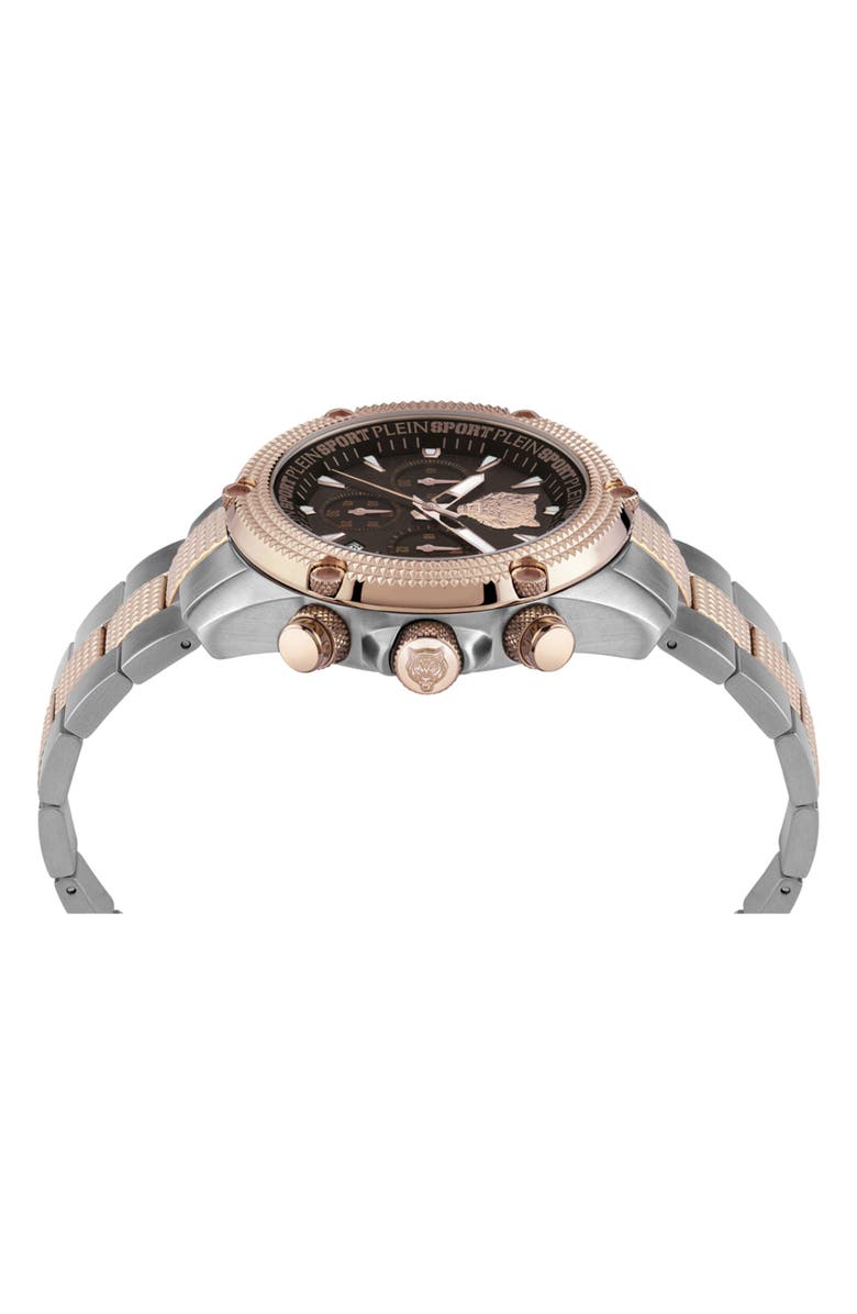 PLEIN SPORT Two Tone Quartz Hurricane Bracelet Watch, 44mm, Alternate, color, Two Tone