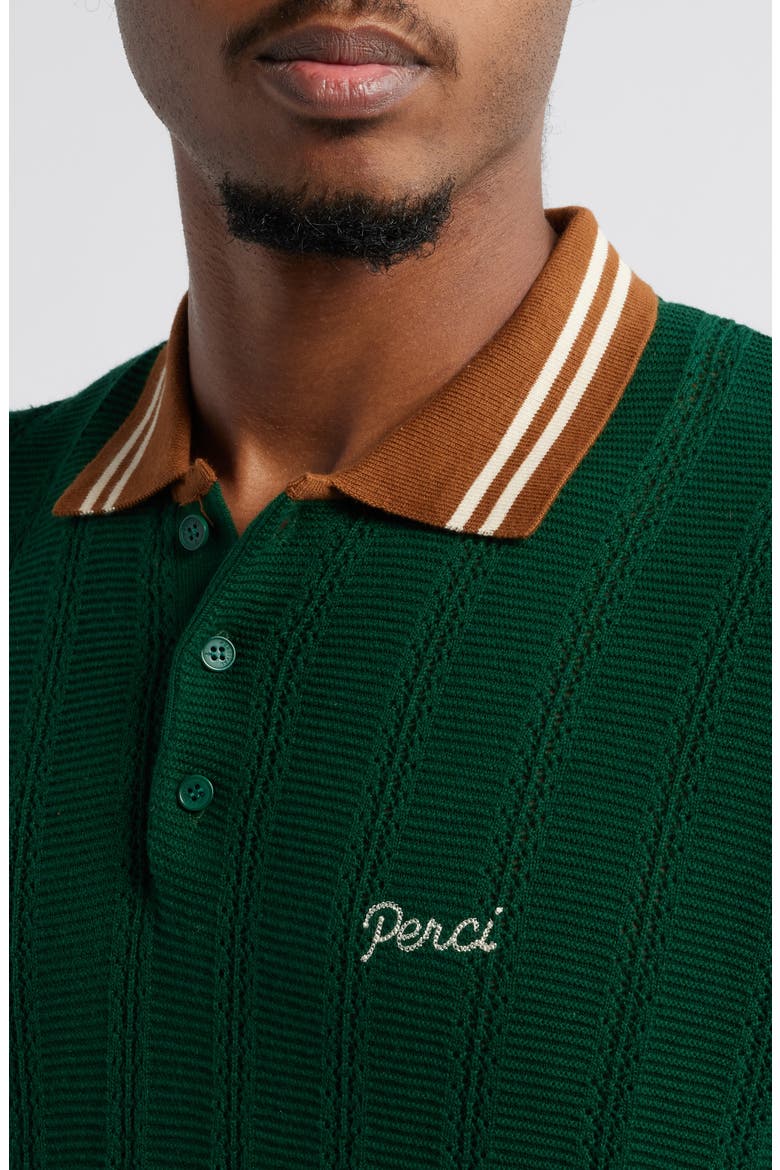 Tipped Cotton Polo, Alternate, color, FOREST