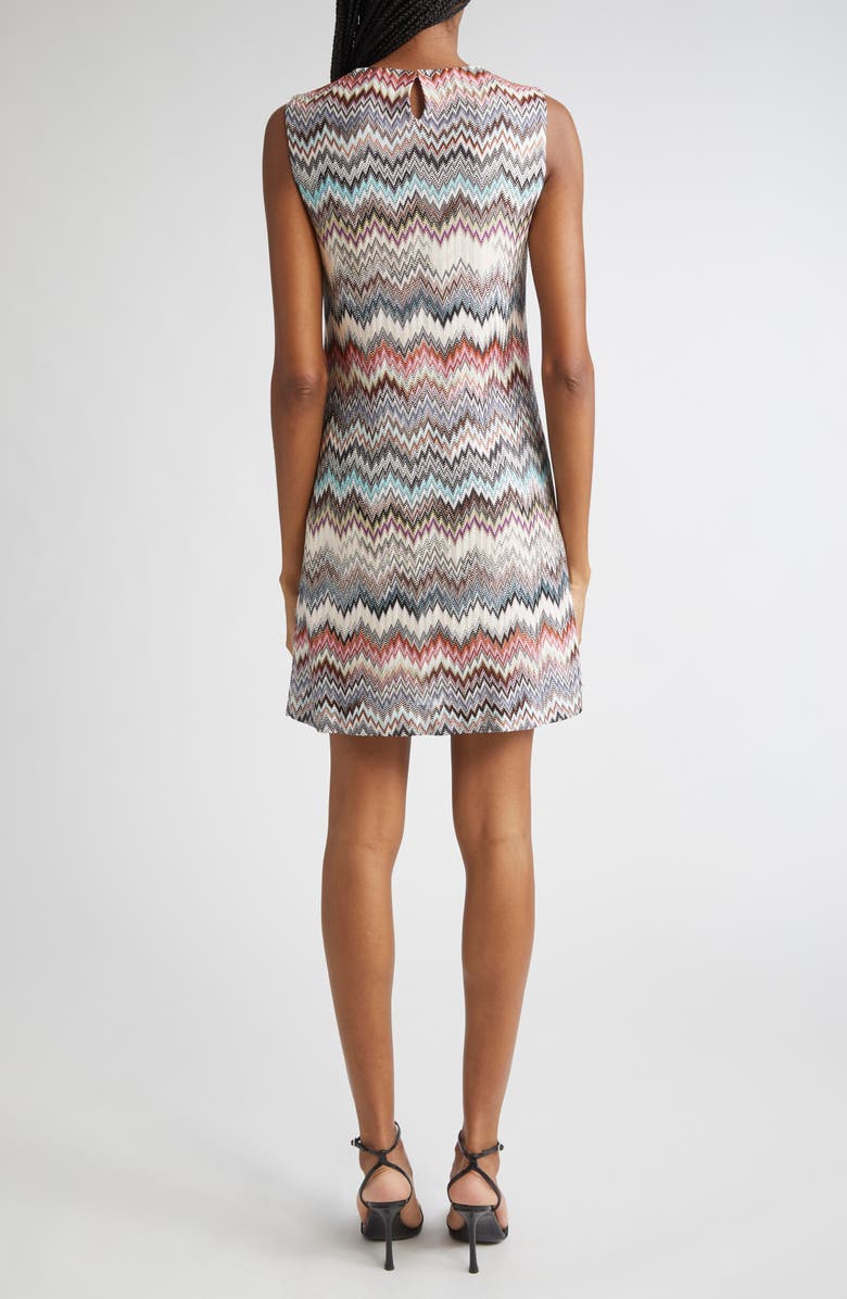 Missoni Zigzag Stripe Sleeveless Knit Minidress, Alternate, color, Multi Wht Blue Brown