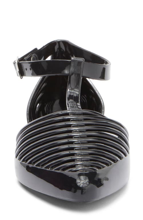 Jeffrey Campbell Squeaky Jelly Flat In Black Shiny