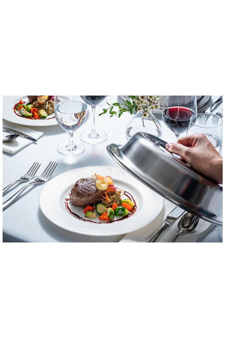Amanda Embossed 16-Piece Dinnerware Set, Alternate, color, WHITE