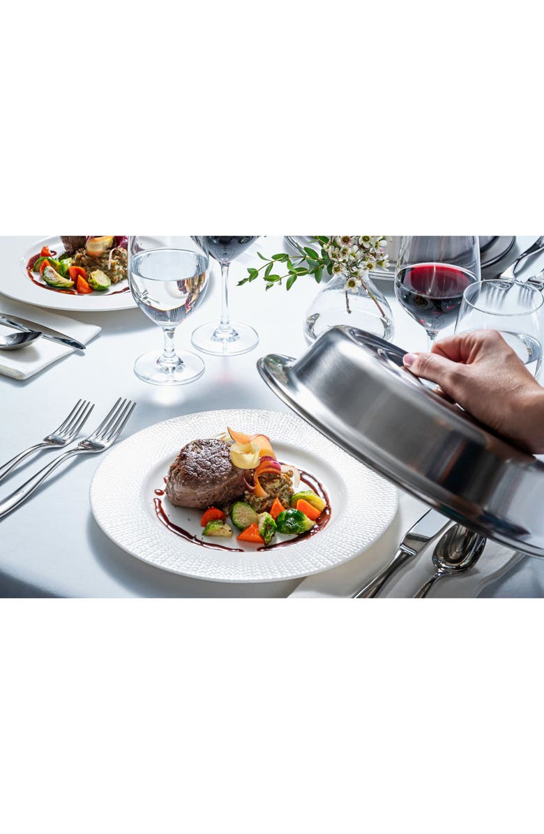 Fortessa Amanda Embossed 16-Piece Dinnerware Set, Alternate, color, White