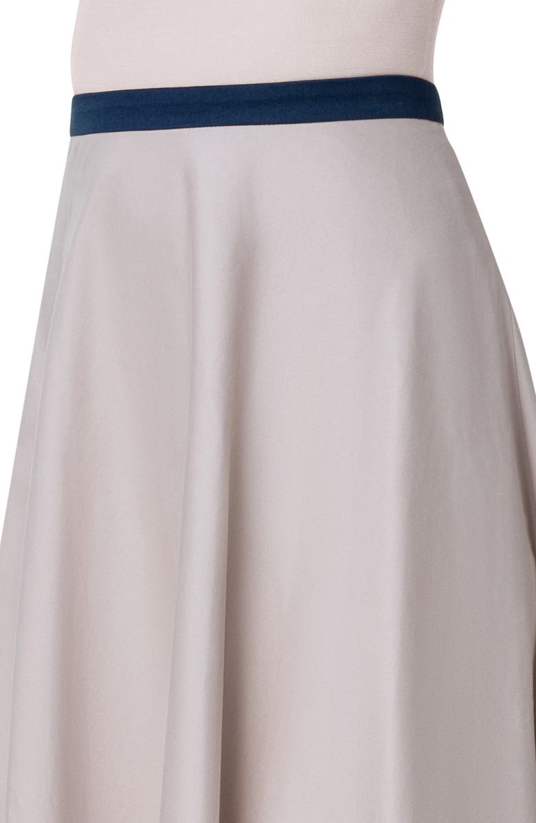 Akris punto Colorblock Cotton Gabardine A-Line Skirt, Alternate, color, 