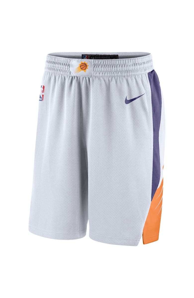 Nike Men's Nike White Phoenix Suns Association Edition Swingman Shorts, Alternate, color, White