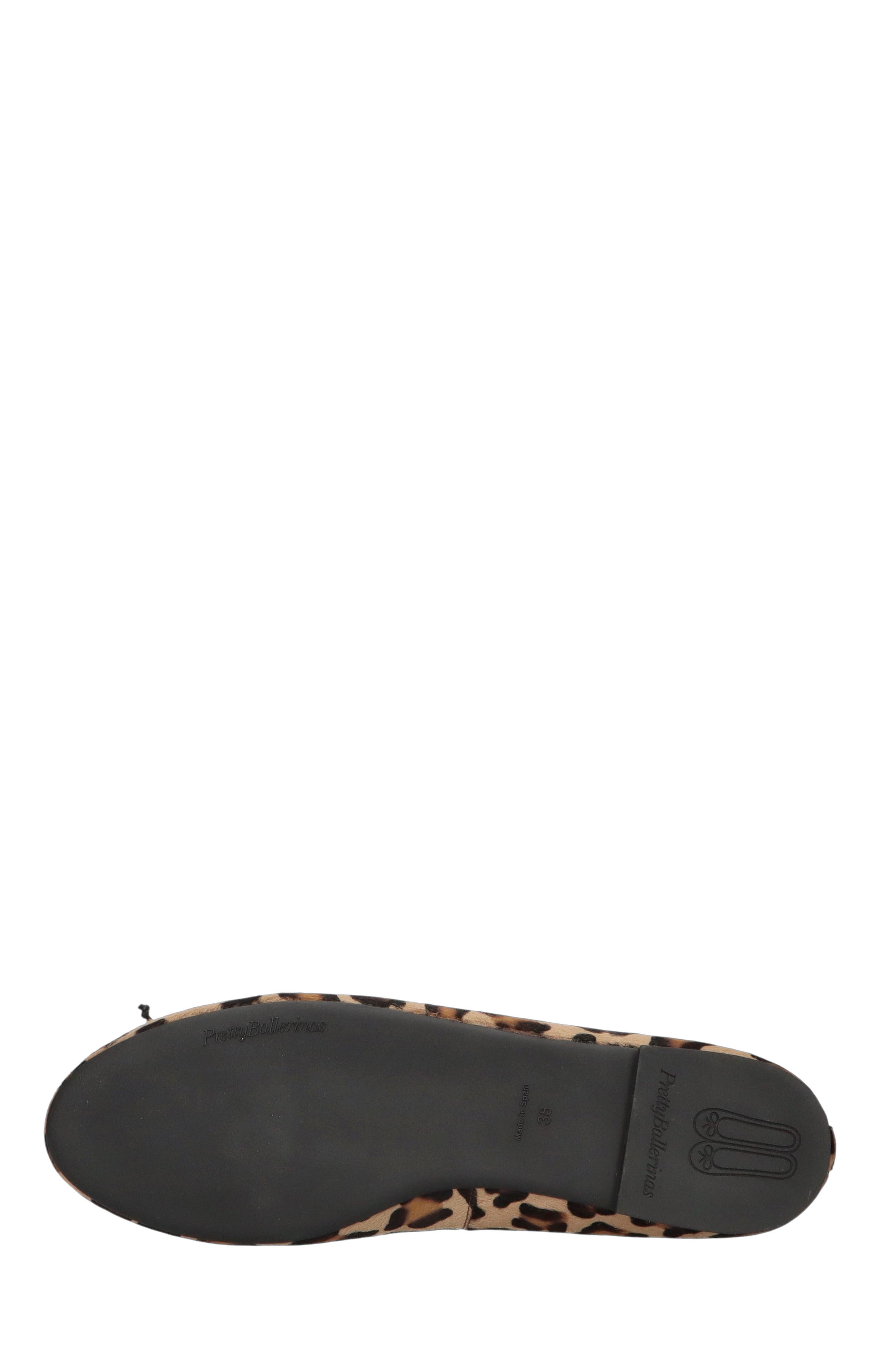 Pretty Ballerinas Round Toe Leopard Ballet Flat, Alternate, color, Black