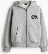 H&M Oversized Fit Printed Zip-through Hoodie