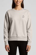 Dalix Heartly Ghost Relaxed Fleece Crewneck Sweatshirt
