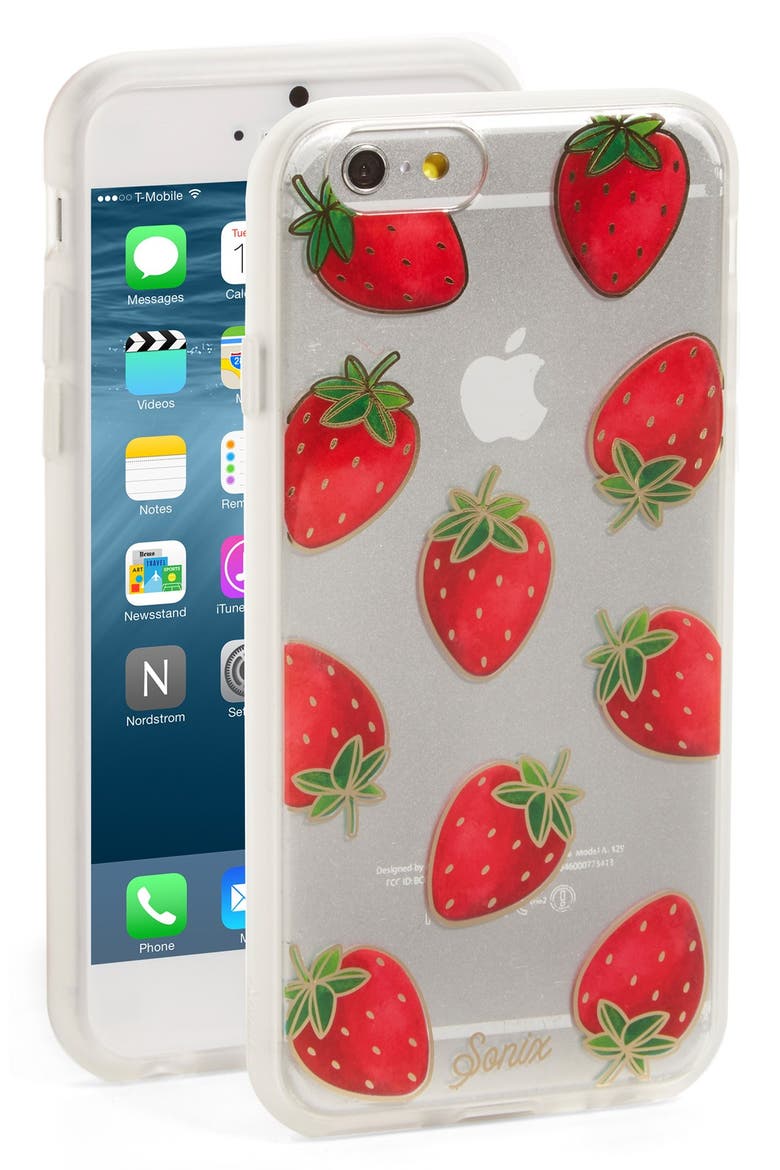 'Strawberries' iPhone 6 & 6s Case, Main, color, RED