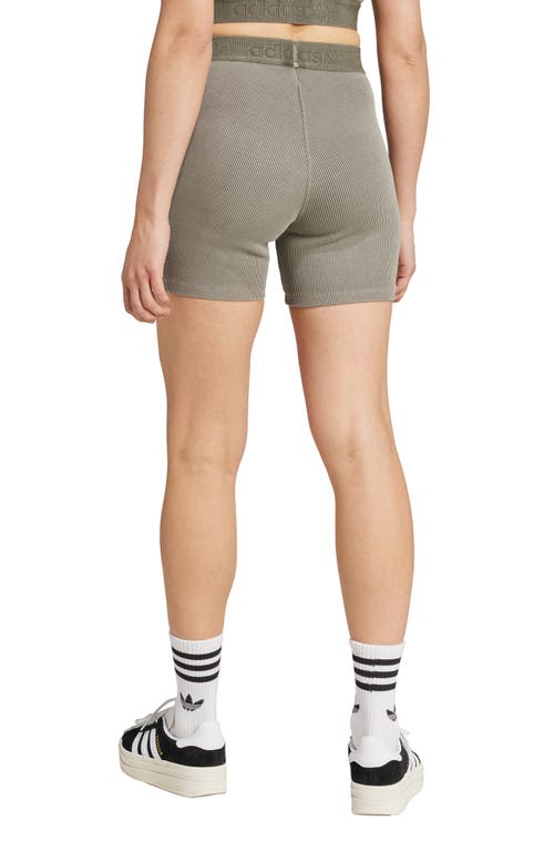 Adidas Originals Adidas Rib Bike Shorts In Gray