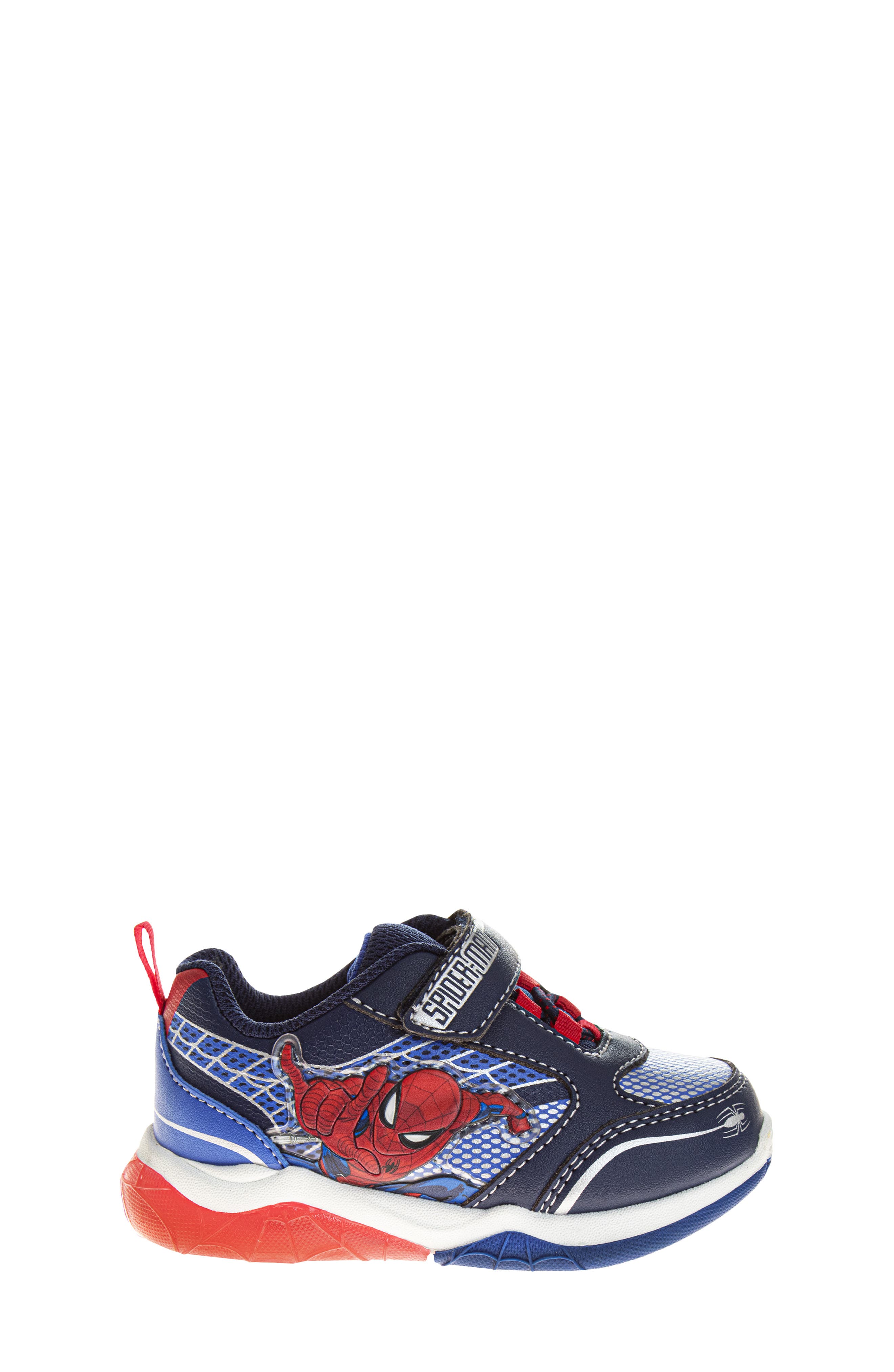 JOSMO Kids' Marvel Spider-Man Light-Up Sneaker, Alternate, color, Navy/ Blue