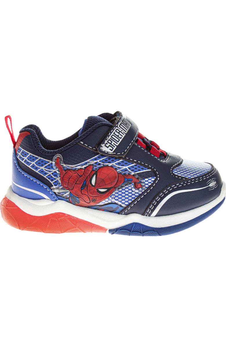 JOSMO Kids' Marvel Spider-Man Light-Up Sneaker, Alternate, color, Navy/ Blue