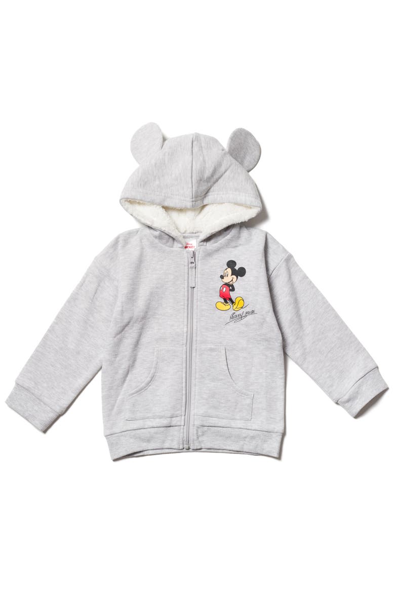 Mickey Mouse Cosplay Zip-Up Hoodie, Main, color, Mickey Heather Gray