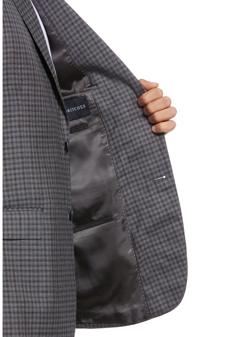 Check Wool Sport Coat, Alternate, color, DARK TAUPE