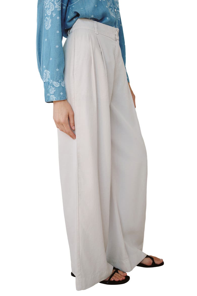 Pleated Super Wide Leg Pants, Alternate, color, IVORY STONE