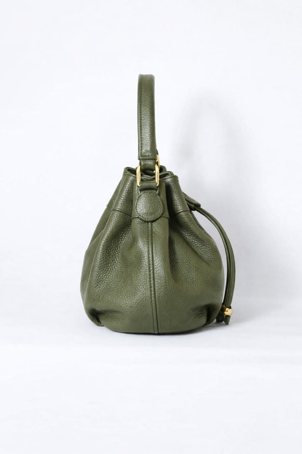 ROSZUAR Sienne Luxury Bucket Handbag, Alternate, color, Olive