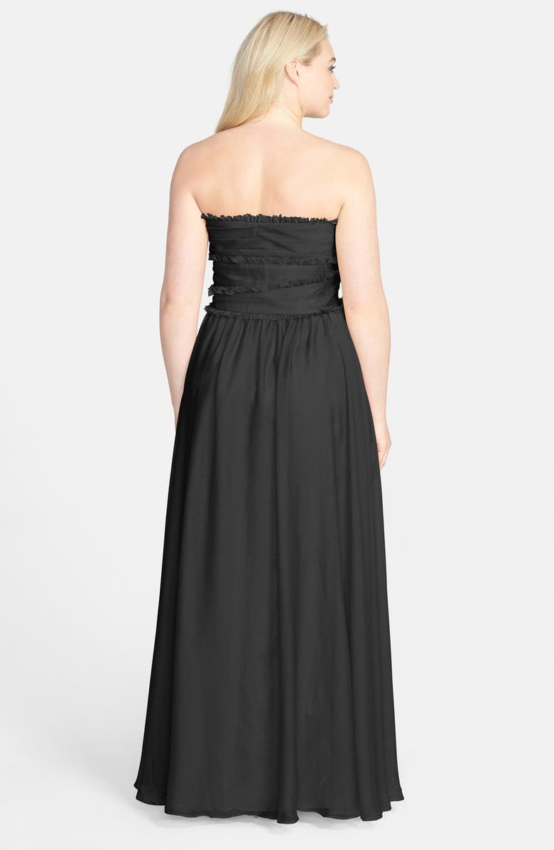 Monique Lhuillier Bridesmaids ML Monique Lhuillier Bridesmaids Strapless Chiffon Gown, Alternate, color, 