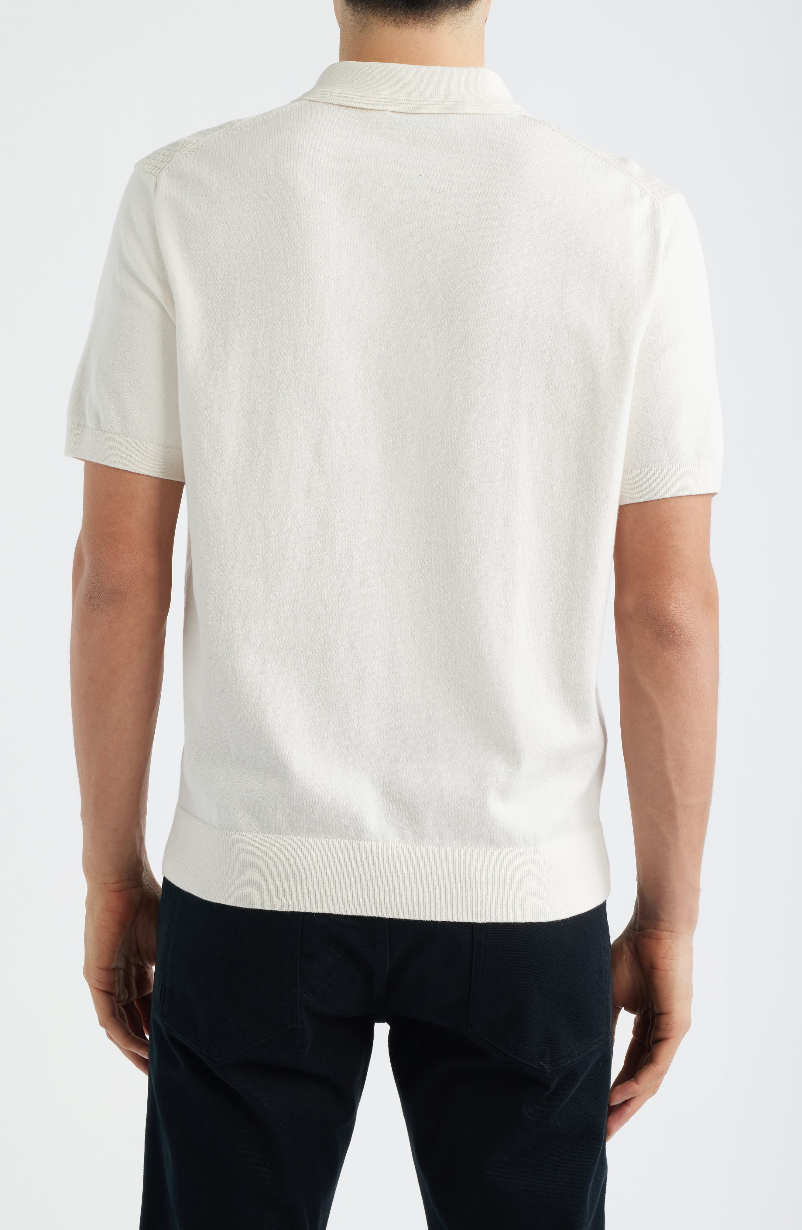 Quarter Zip Cotton Blend Polo Sweater - image 5