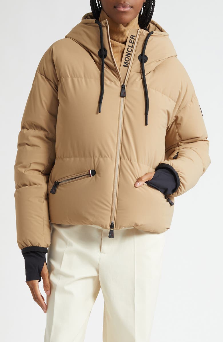 Moncler Grenoble Allesaz Hooded Down Puffer Jacket, Main, color, Neutral