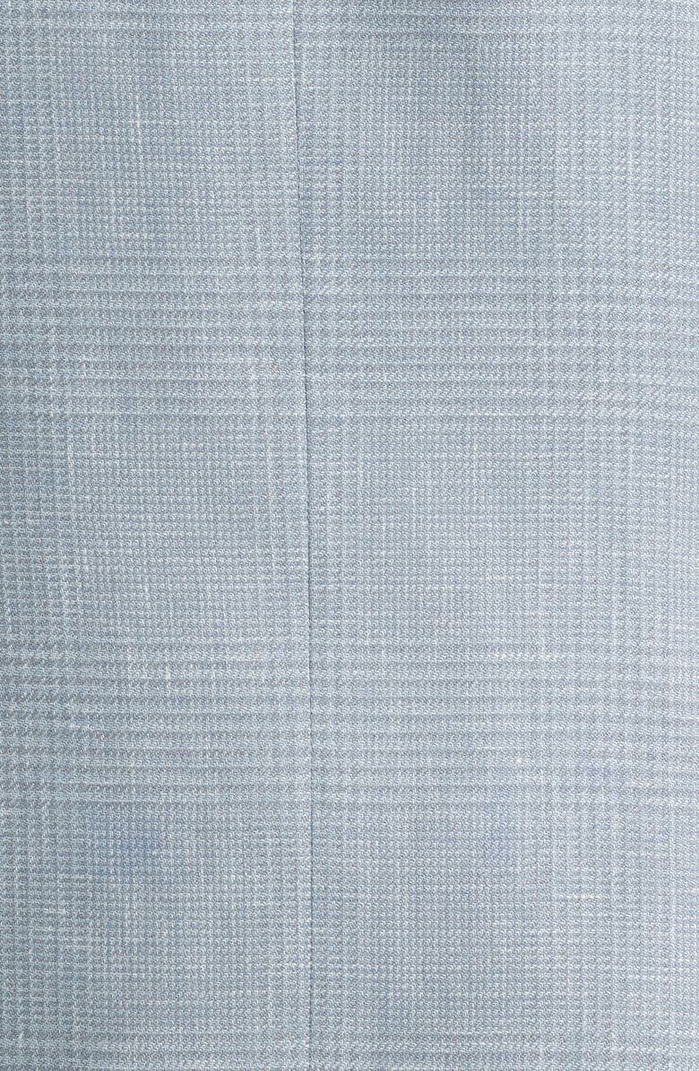 Peter Millar Hartford Classic Fit Light Blue Glen Check Linen & Wool Blend Sport Coat, Alternate, color, Light Blue