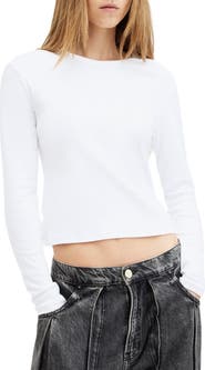 AllSaints Stevie Long Sleeve Organic Cotton T-Shirt