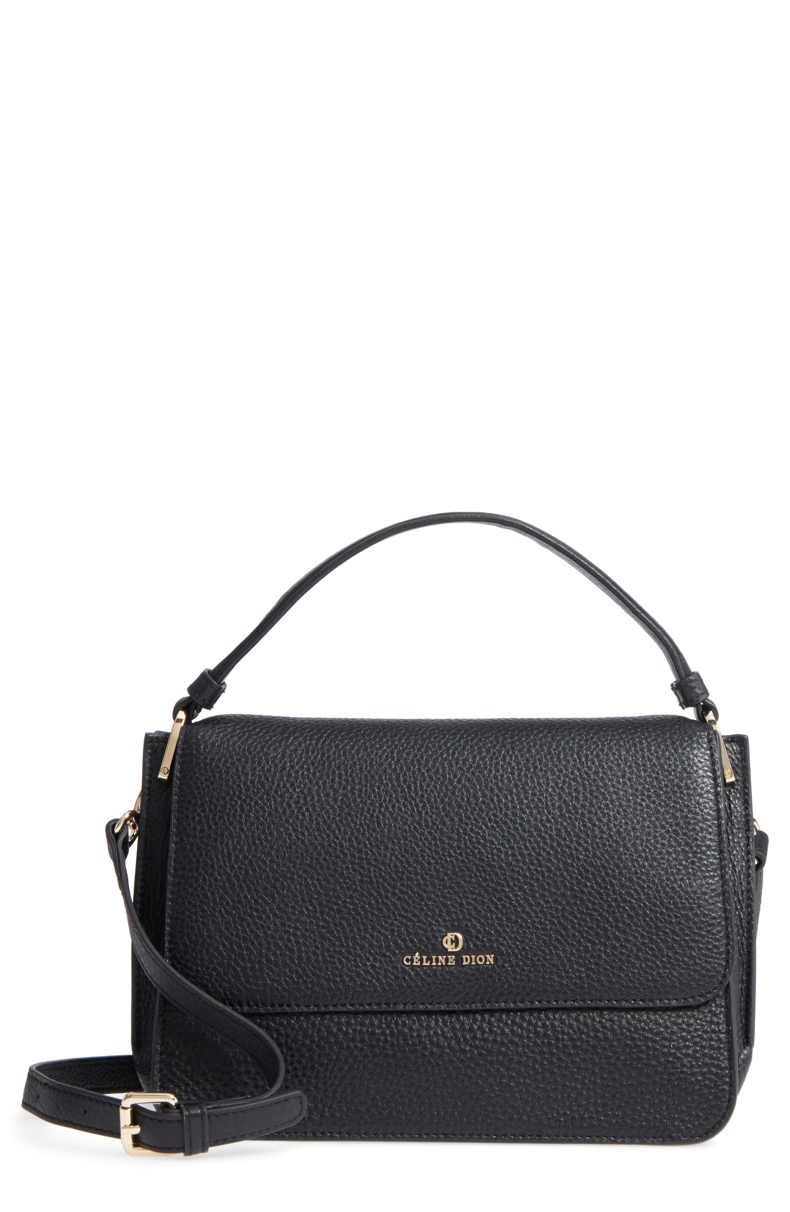 CELINE DION Adagio Leather Satchel, Main, color, 