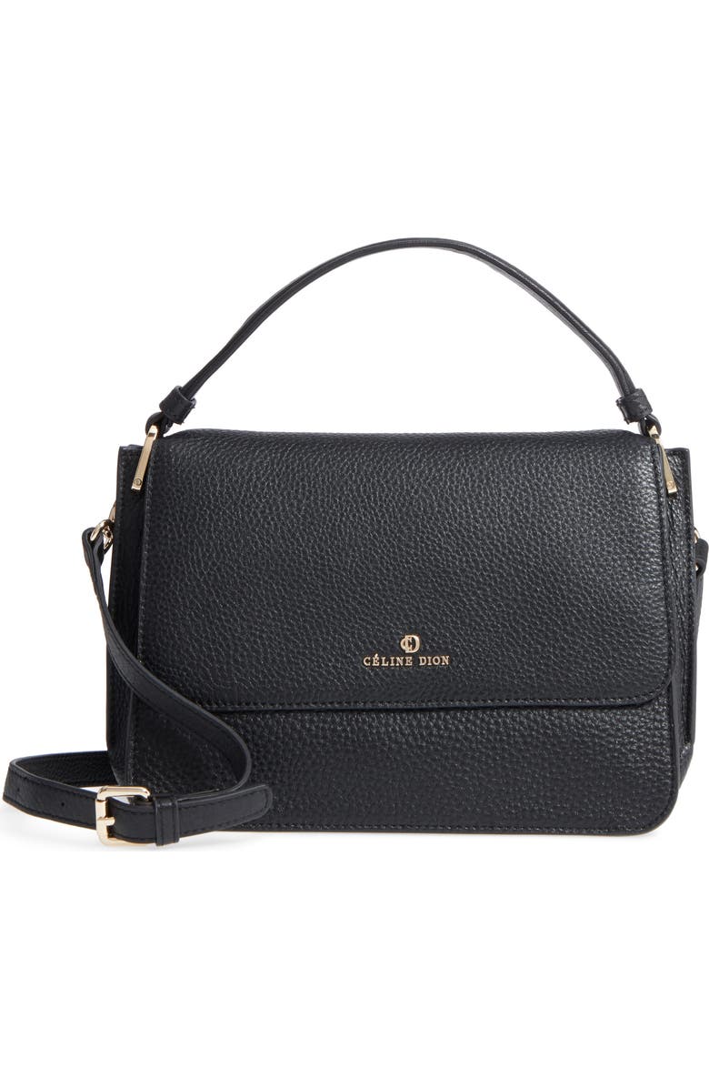 CELINE DION Adagio Leather Satchel, Main, color,