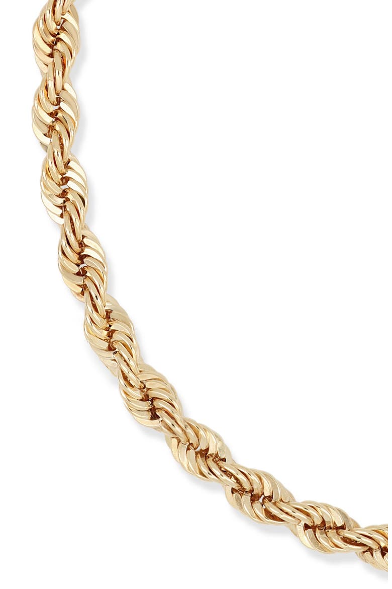 14K Gold Rope Chain Bracelet (Nordstrom Exclusive), Alternate, color, YELLOW