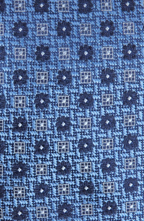 Nordstrom Montagna Neat Floral Medallion Silk Jacquard Tie In Blue