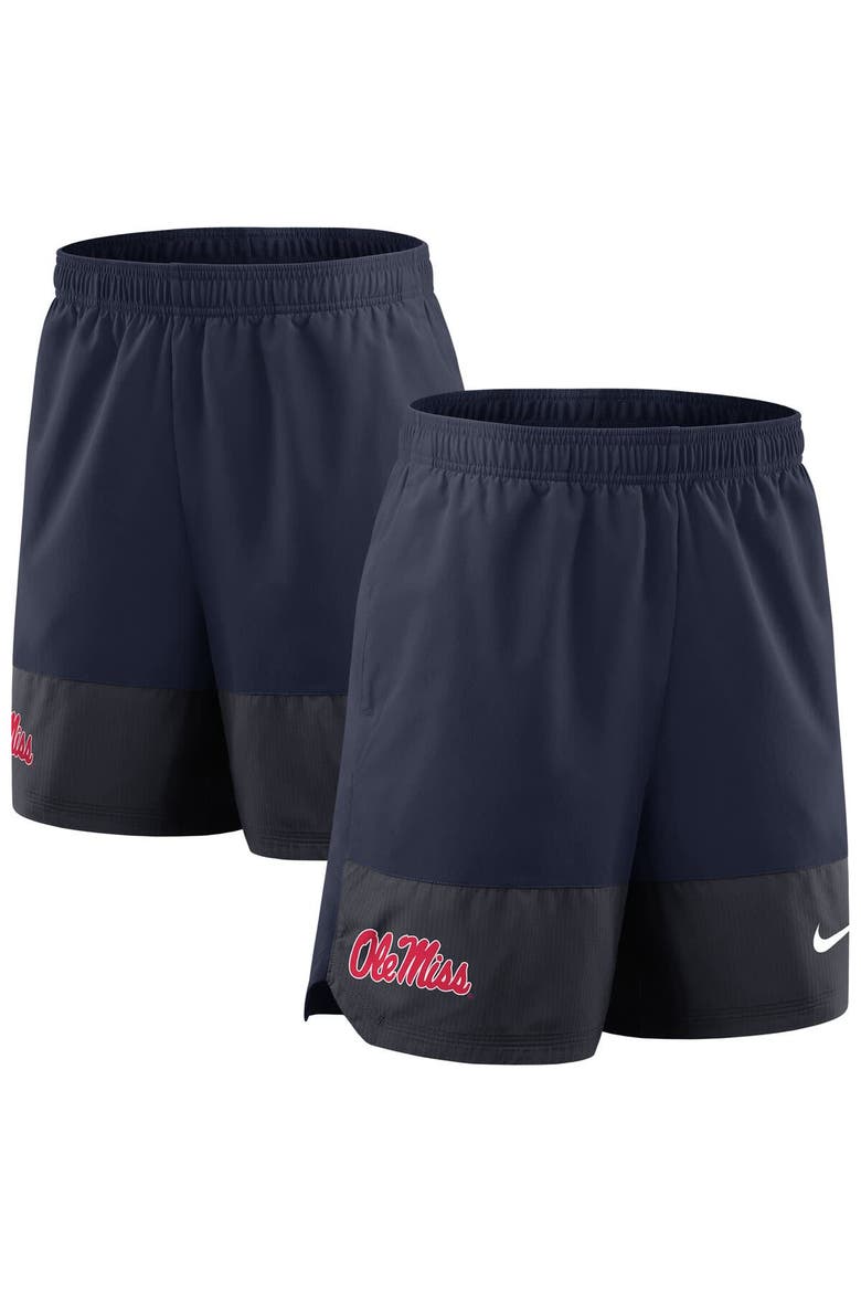Men's Nike Navy Ole Miss Rebels 2025 Sideline Performance Shorts, Main, color, Navy