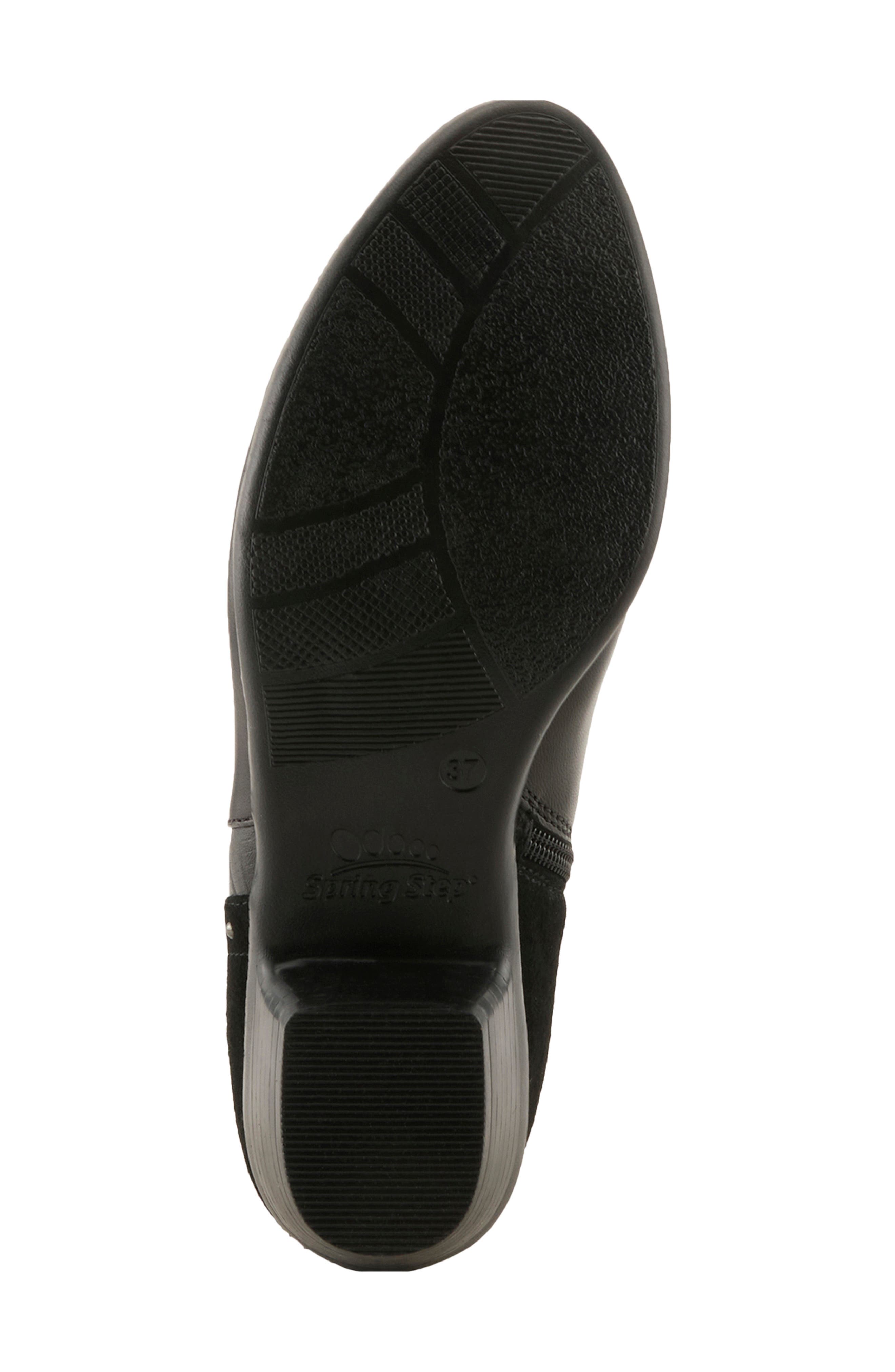Annelise Leather Bootie, Alternate, color, BLACK