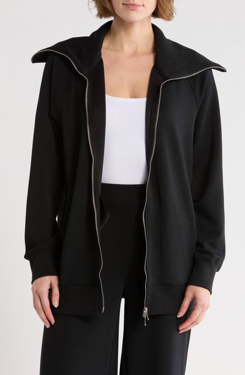 NYDJ Dual Zip Sweatshirt, Main, color, Black