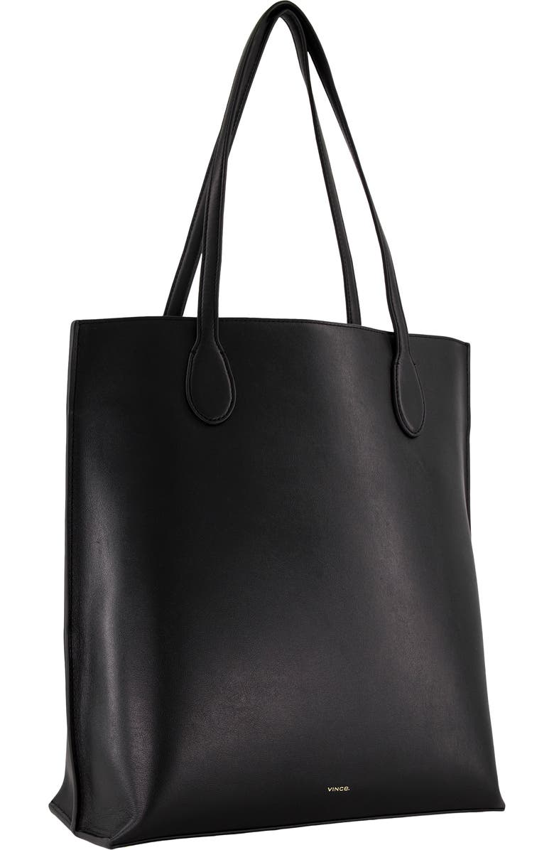 Vince Athene Leather Tote, Alternate, color, Black
