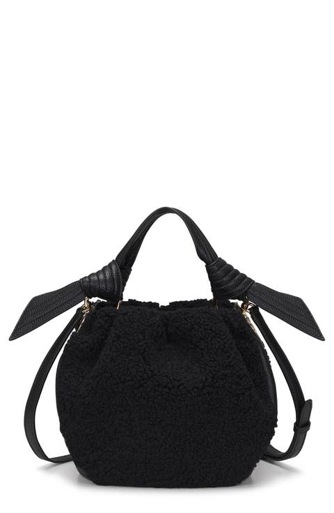 Selena Faux Shearling Bucket Bag