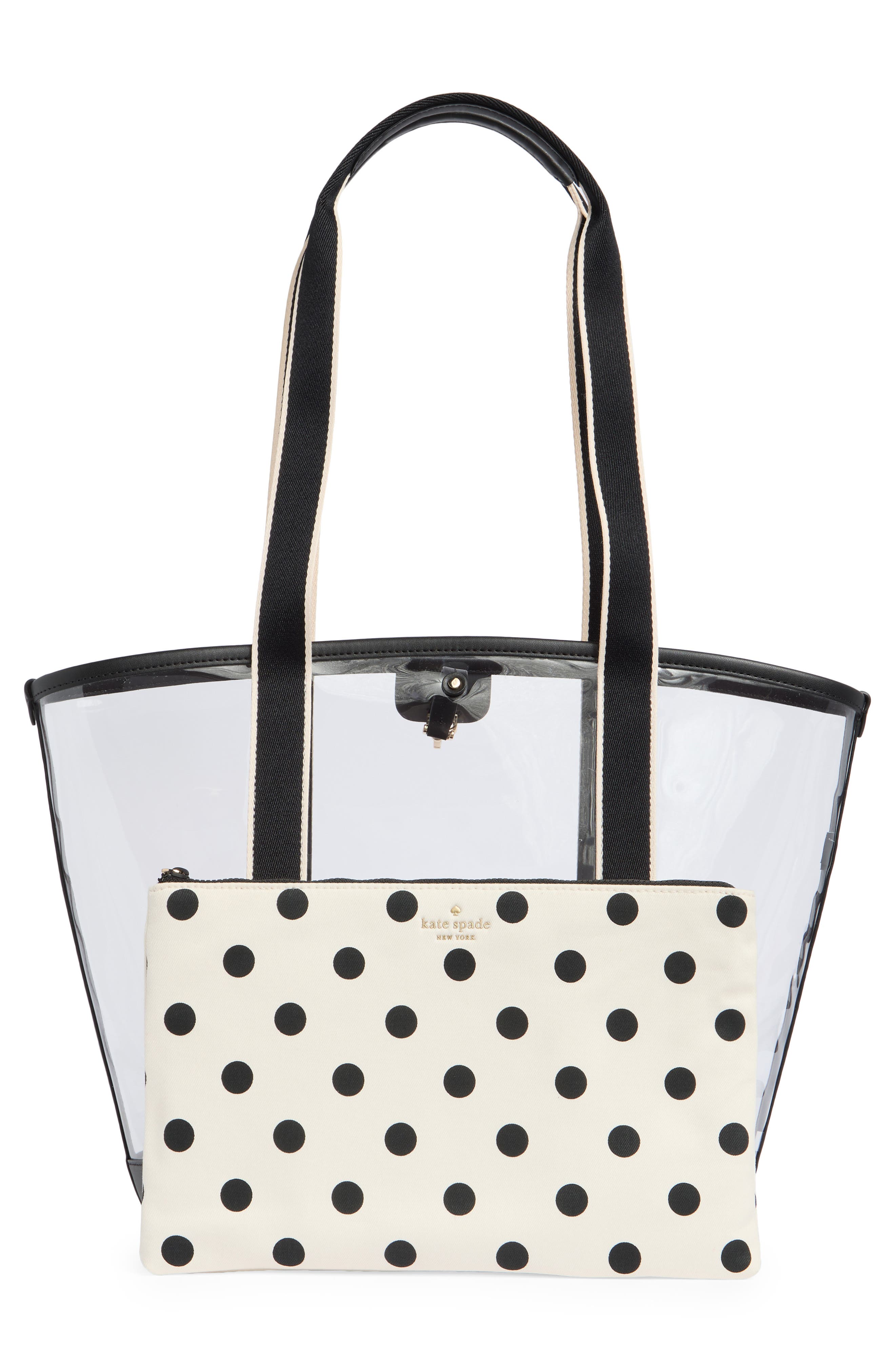 Kate Spade New York clare see through clear tote, Alternate, color, 