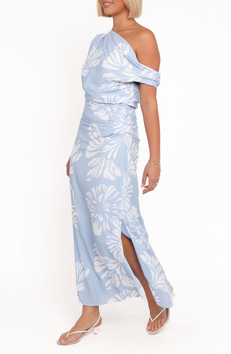 Petal & Pup Apryl Floral One-Shoulder Maxi Dress, Alternate, color, Shell Print