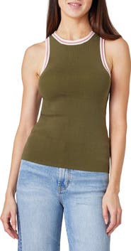 Habitual Crochet Trim Cotton Blend Sweater Tank