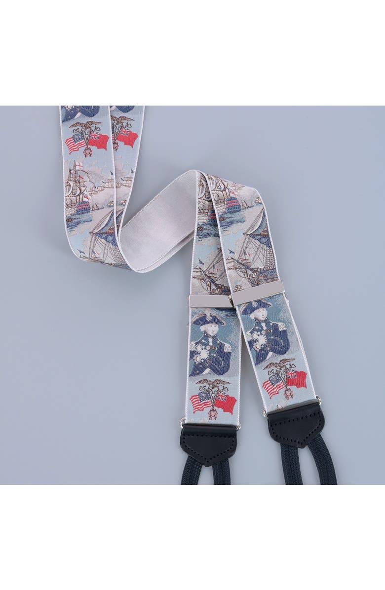 Trafalgar Limited Edition The Commander Woven Silk Formal End Suspenders, Alternate, color, Multiple Colors
