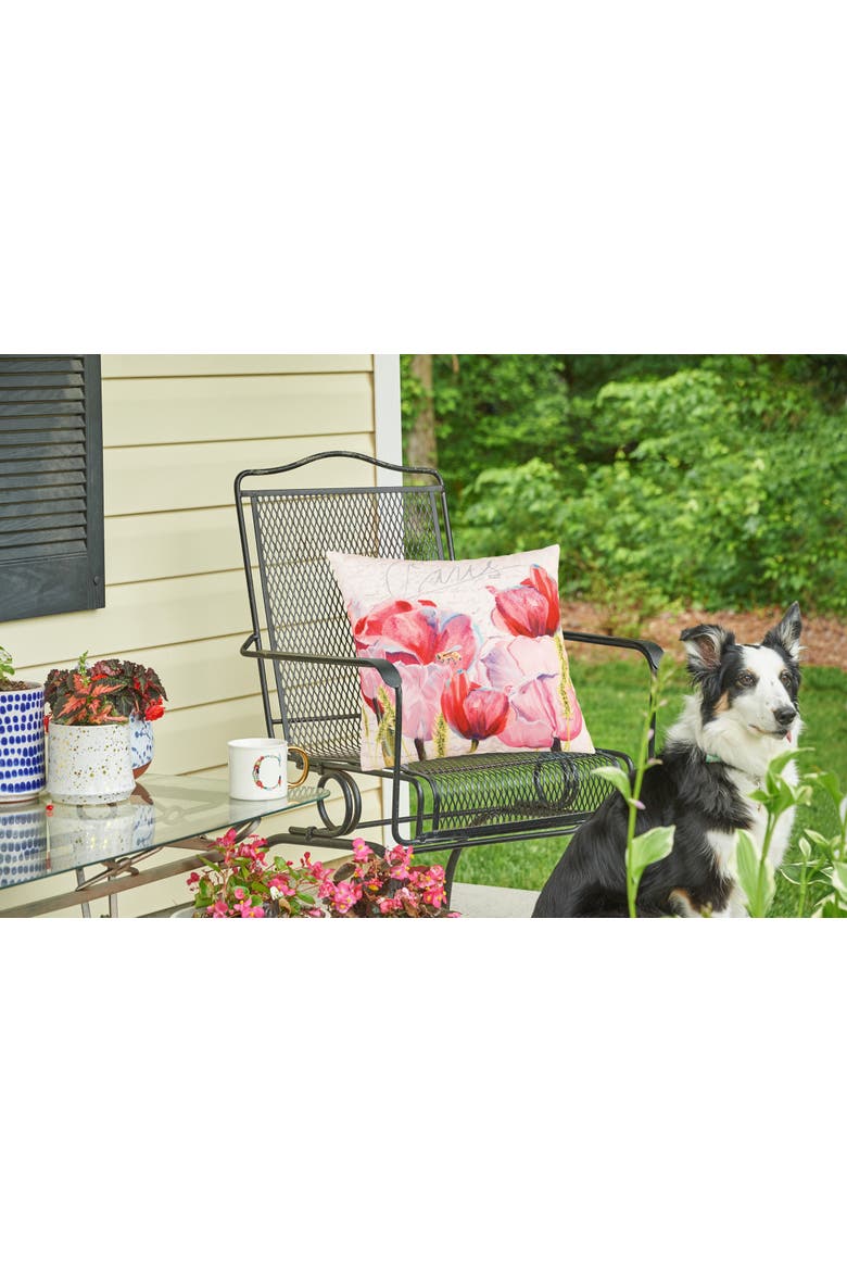 Tulips Garden "Paris" Indoor/Outdoor Accent Pillow 18" x 18", Alternate, color, Pink
