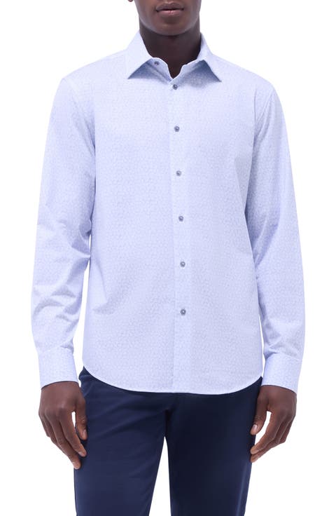 James OoohCotton® Leaf Print Button-Up Shirt