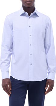 Bugatchi James OoohCotton® Leaf Print Button-Up Shirt
