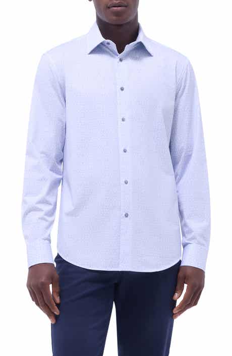Bugatchi James OoohCotton® Leaf Print Button-Up Shirt