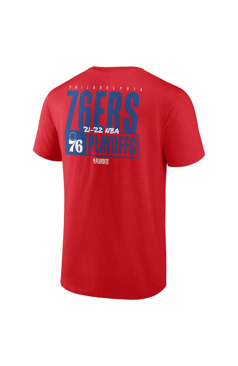 FANATICS Men's Fanatics Branded Red Philadelphia 76ers 2022 NBA Playoffs Dunk T-Shirt, Alternate, color, 