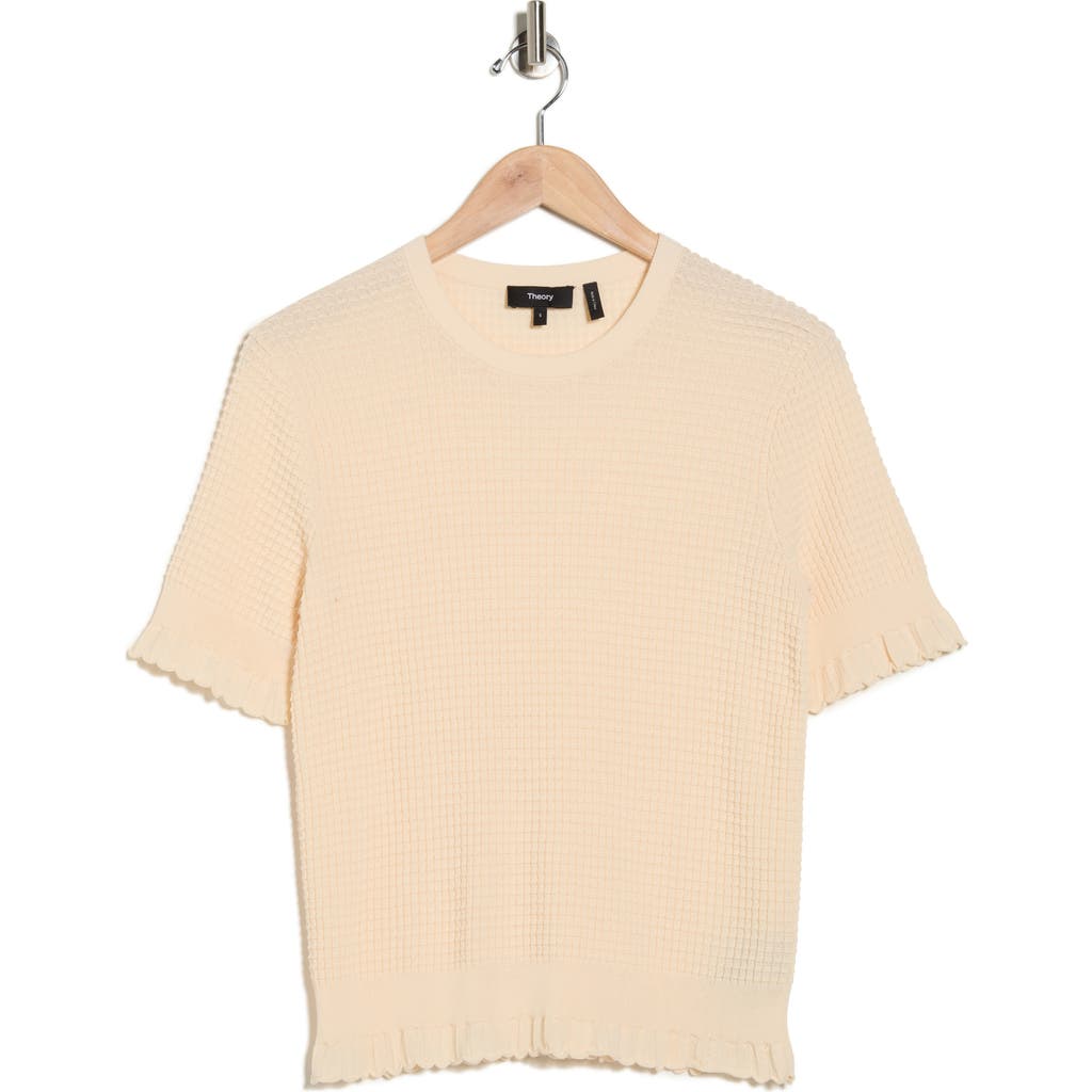 Theory Lace Trim Pullover In Pink