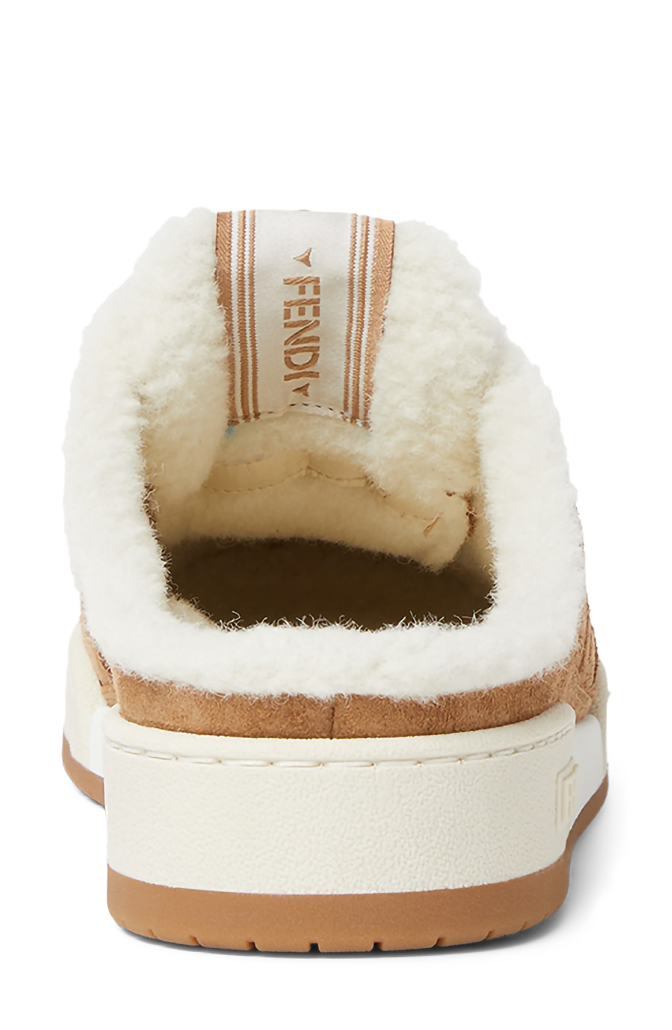Match Genuine Shearling Mule, Alternate, color, F0XDD BRONZE BROWN
