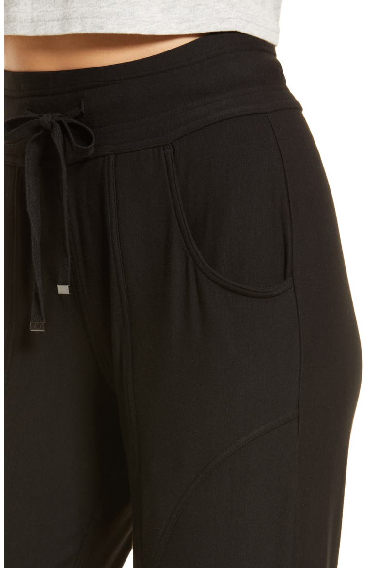 Cozy Curves High Waist Pocket Joggers, Alternate, color, BLACK