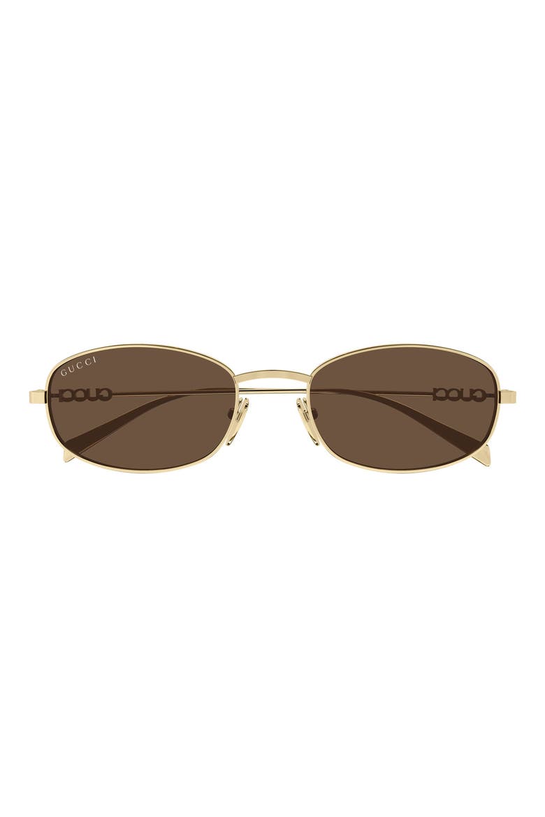 54mm Oval Sunglasses, Main, color, GOLD