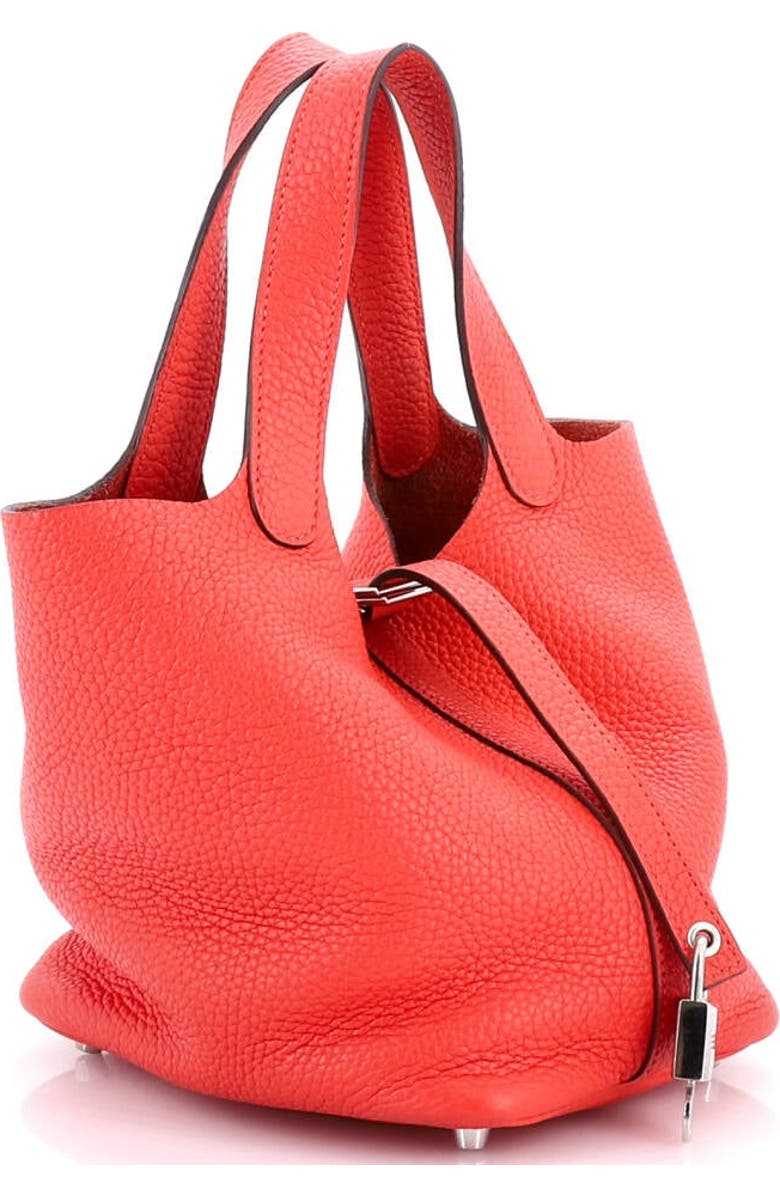 Pre-Owned Hermes Picotin Lock Bag Clemence PM, Alternate, color, Rouge Pivoine