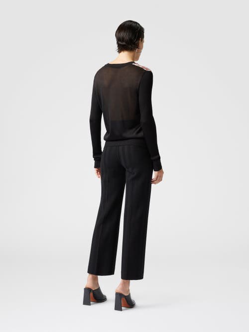 Missoni Viscose-blend Sweaters With Chevron Insert And V-neck In Black