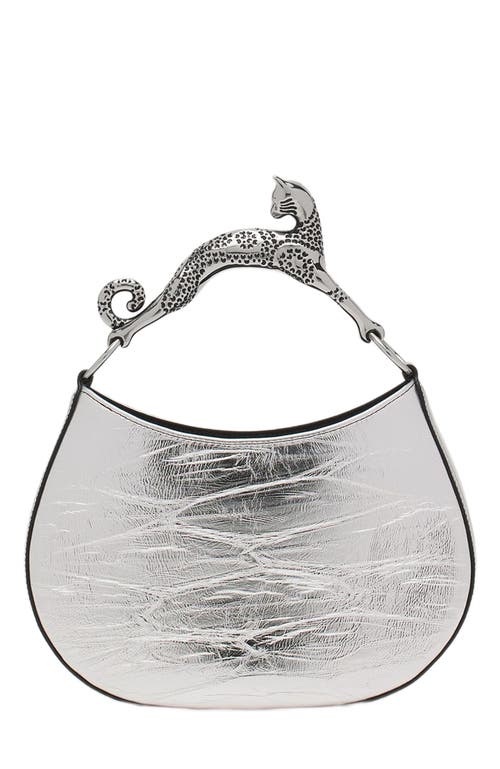 Lanvin Hobo Cat Bag In Silver